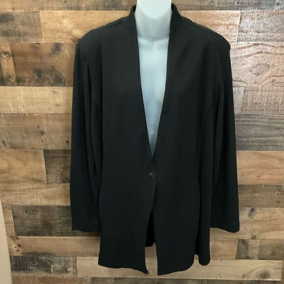 NIC+ZOE Cardigan Snap Front Midway Long Sleeves Black 2 Pockets Women Size 1X - Picture 11 of 11
